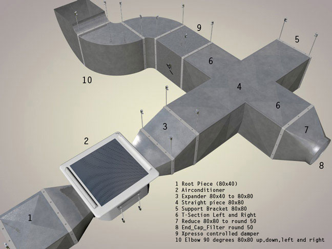 مدل سه بعدی مجرای هوا برای سینما فوردی - 28