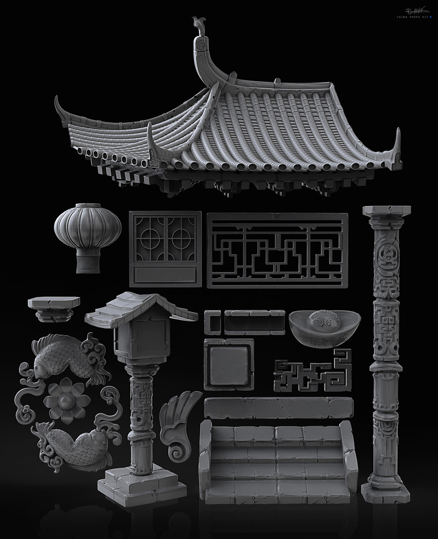آبجکت عناصر معماری چینی - 2