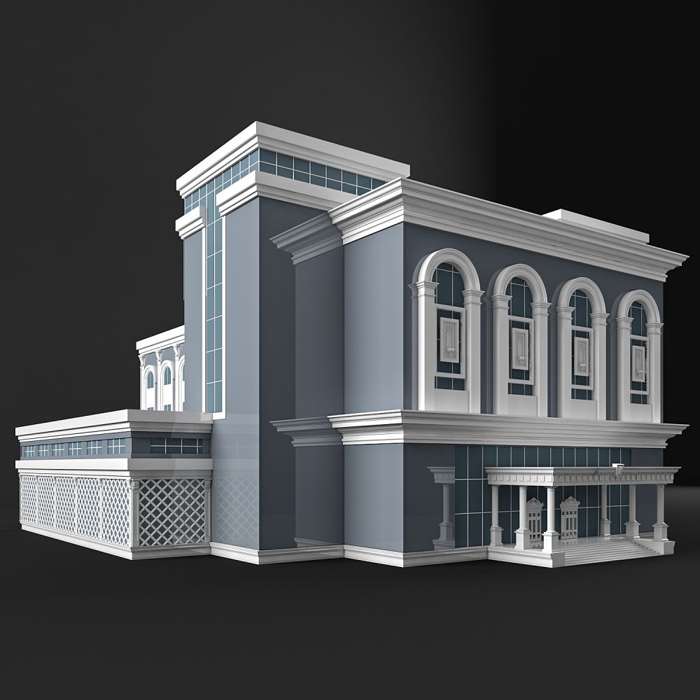 مدل سه بعدی ساختمان کلاسیک - 12