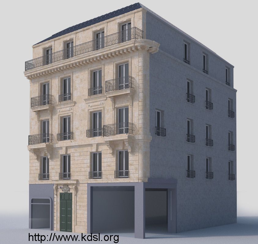 مدل سه بعدی ساختمان کلاسیک - 16