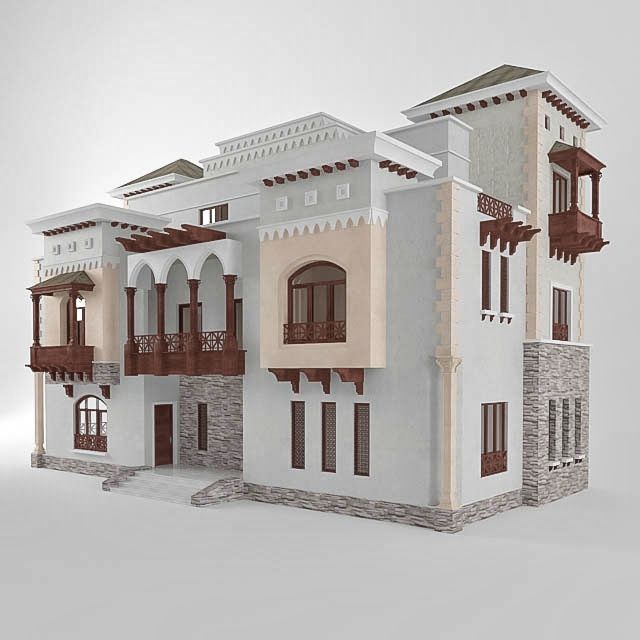 مدل سه بعدی ساختمان کلاسیک - 2