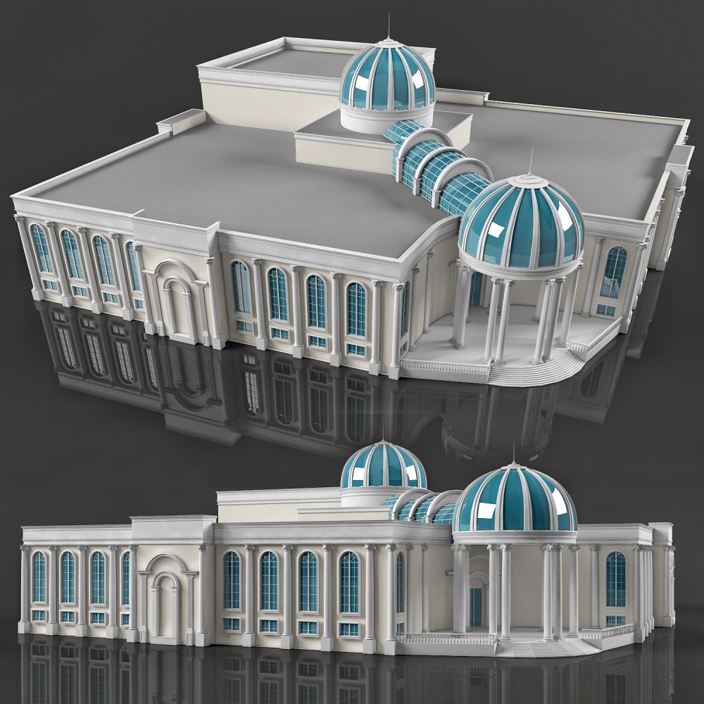 مدل سه بعدی ساختمان کلاسیک - 8