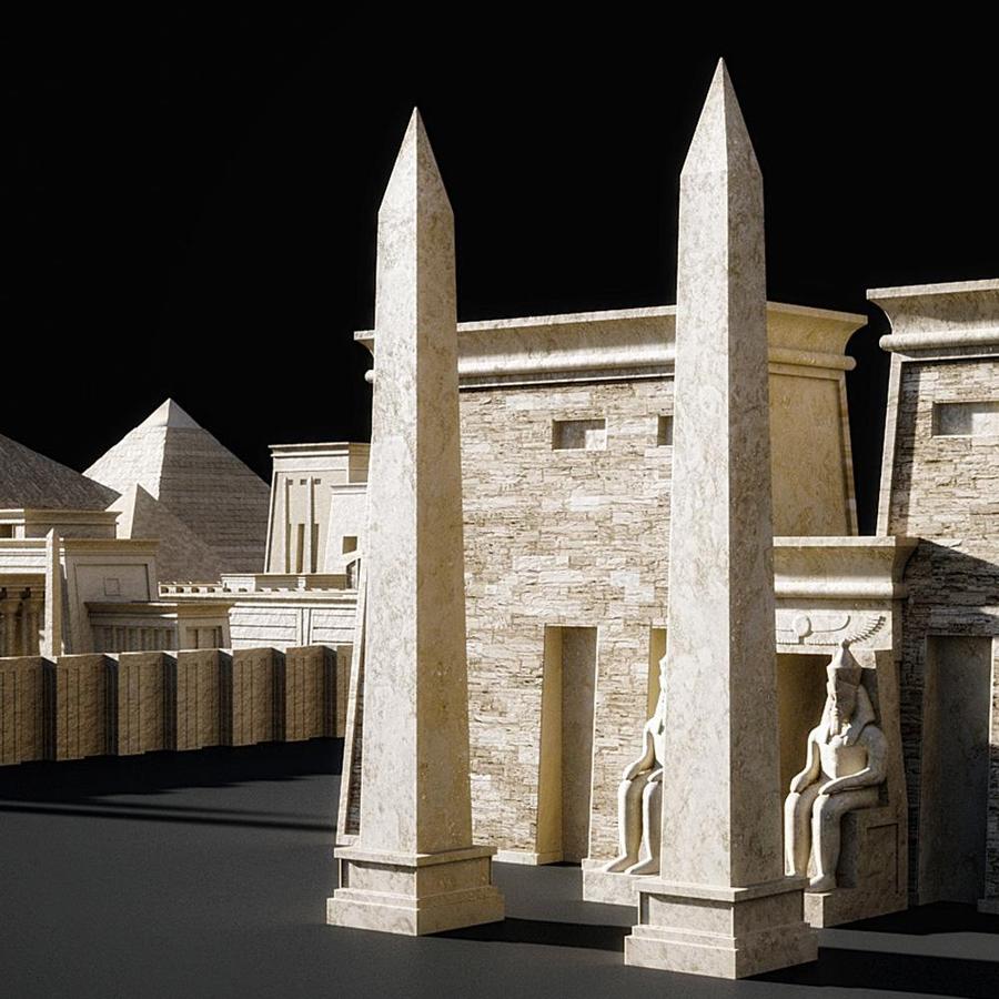 صحنه آماده سه بعدی بناهای مصری - 6