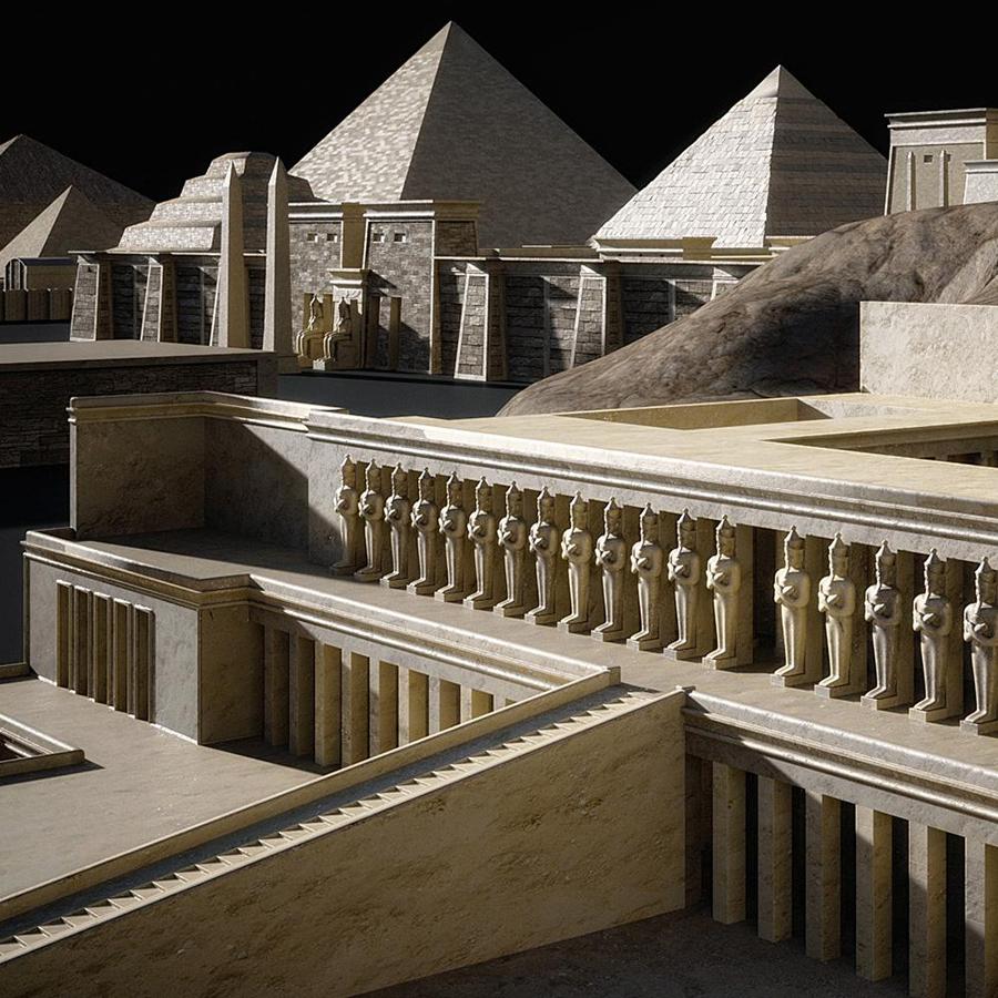 صحنه آماده سه بعدی بناهای مصری - 10