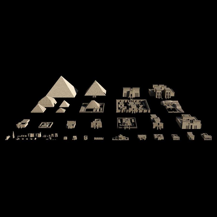 صحنه آماده سه بعدی بناهای مصری - 12