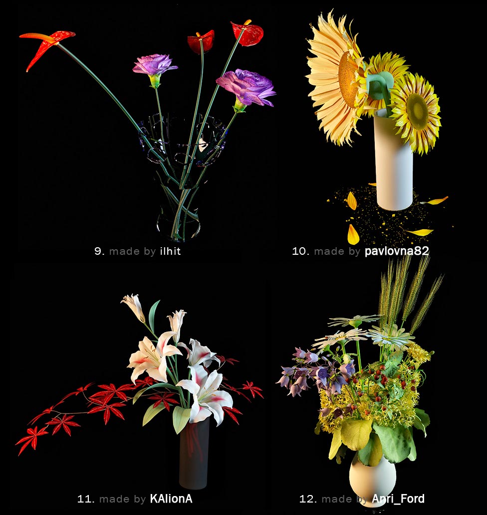 دانلود 36 مدل سه بعدی گلدان گل - 2
