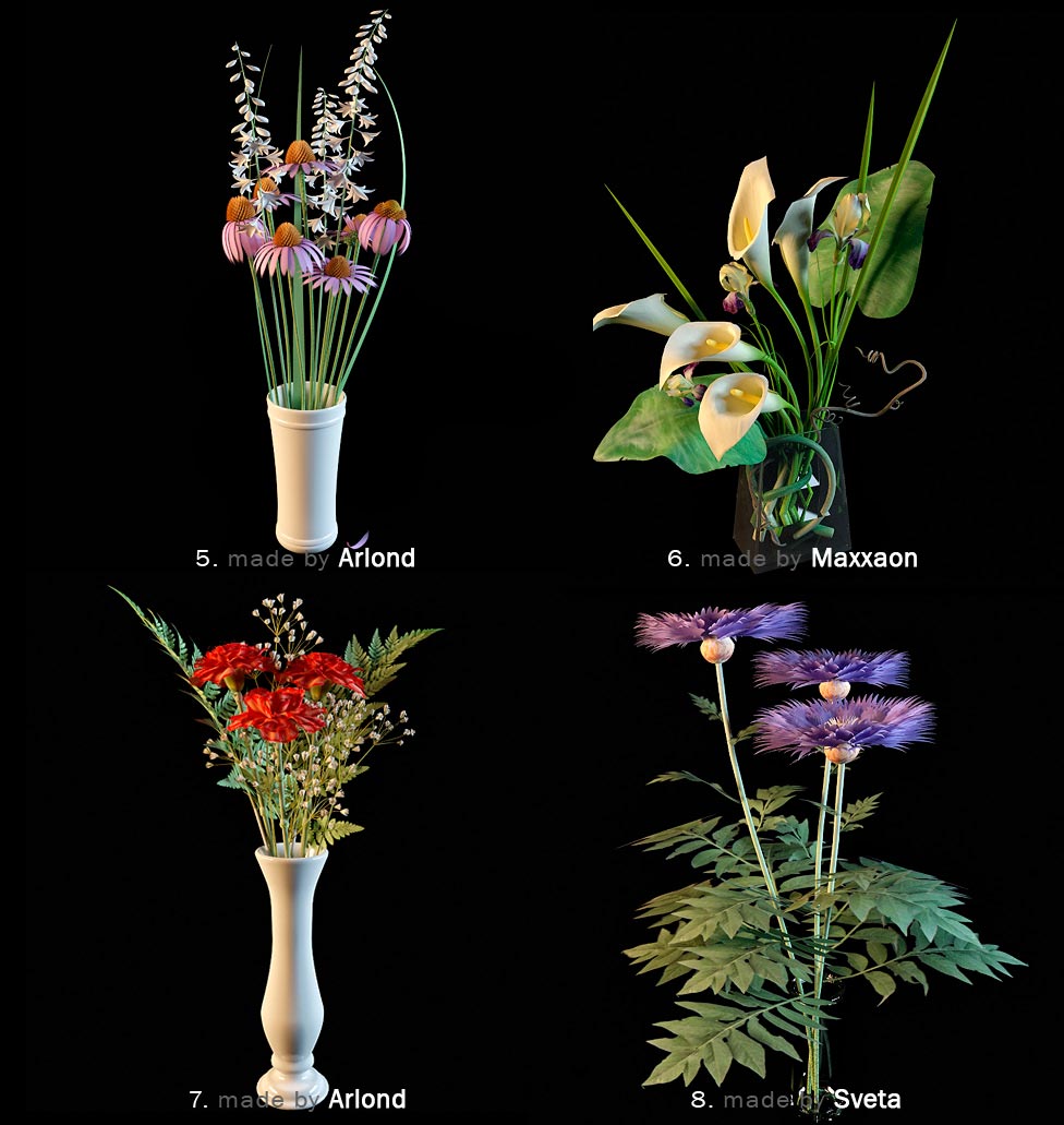 دانلود 36 مدل سه بعدی گلدان گل - 6