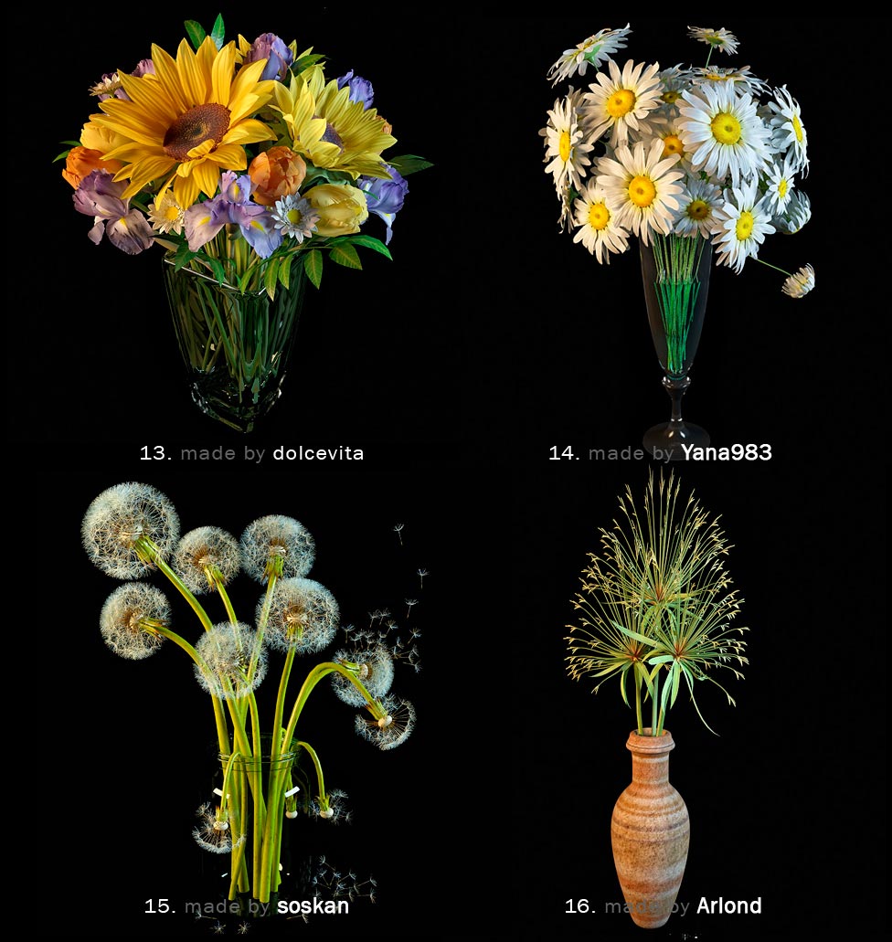 دانلود 36 مدل سه بعدی گلدان گل - 8