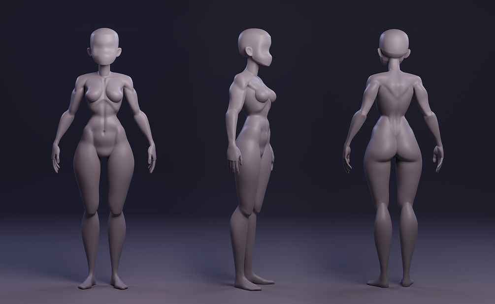 مدل سه بعدی کاراکتر زن و مرد - 2
