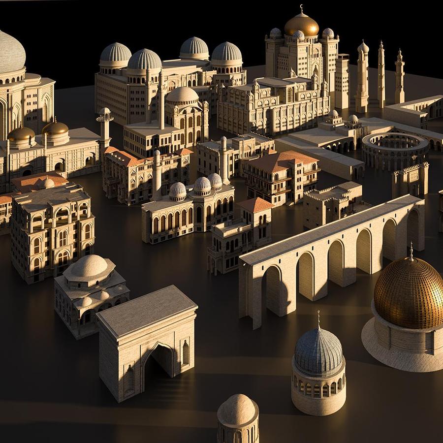 صحنه آماده سه بعدی بناهای خاورمیانه - 10