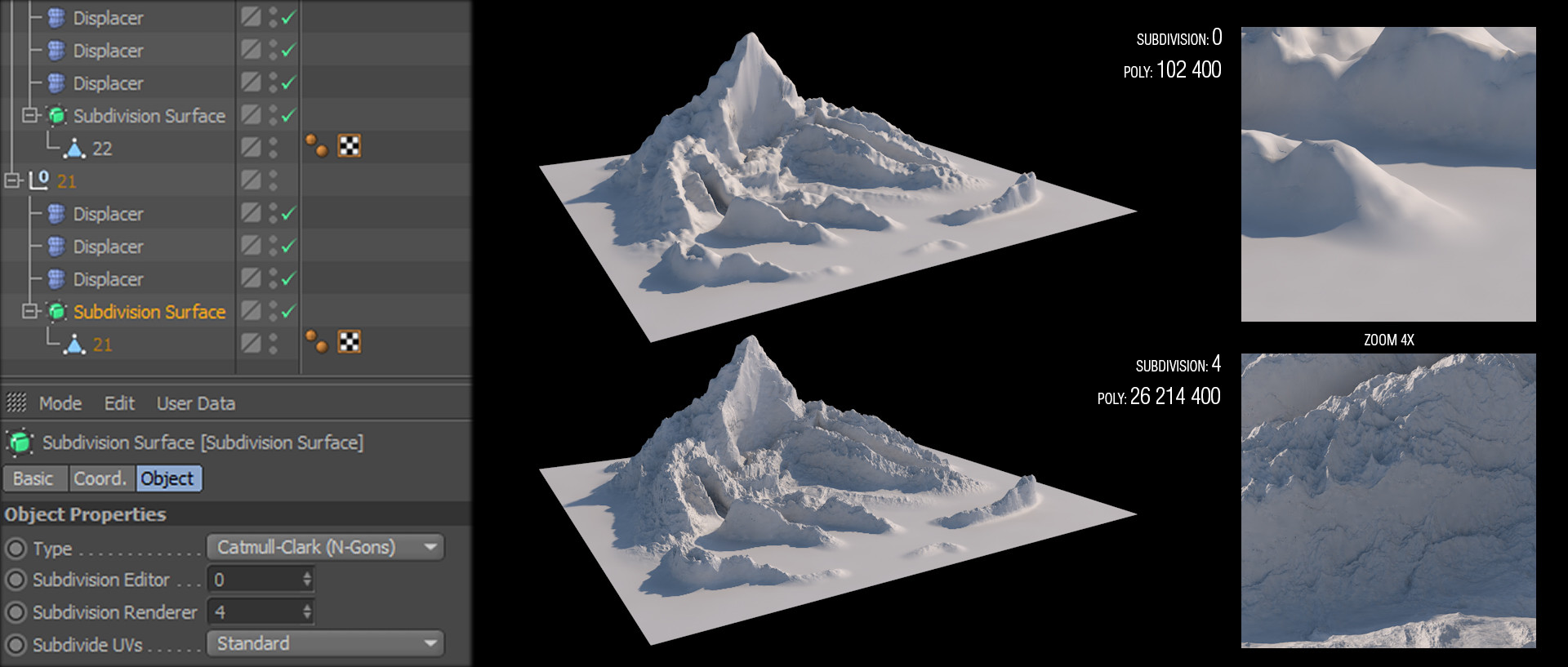 مدل سه بعدی کوه برای سینمافوردی - 2