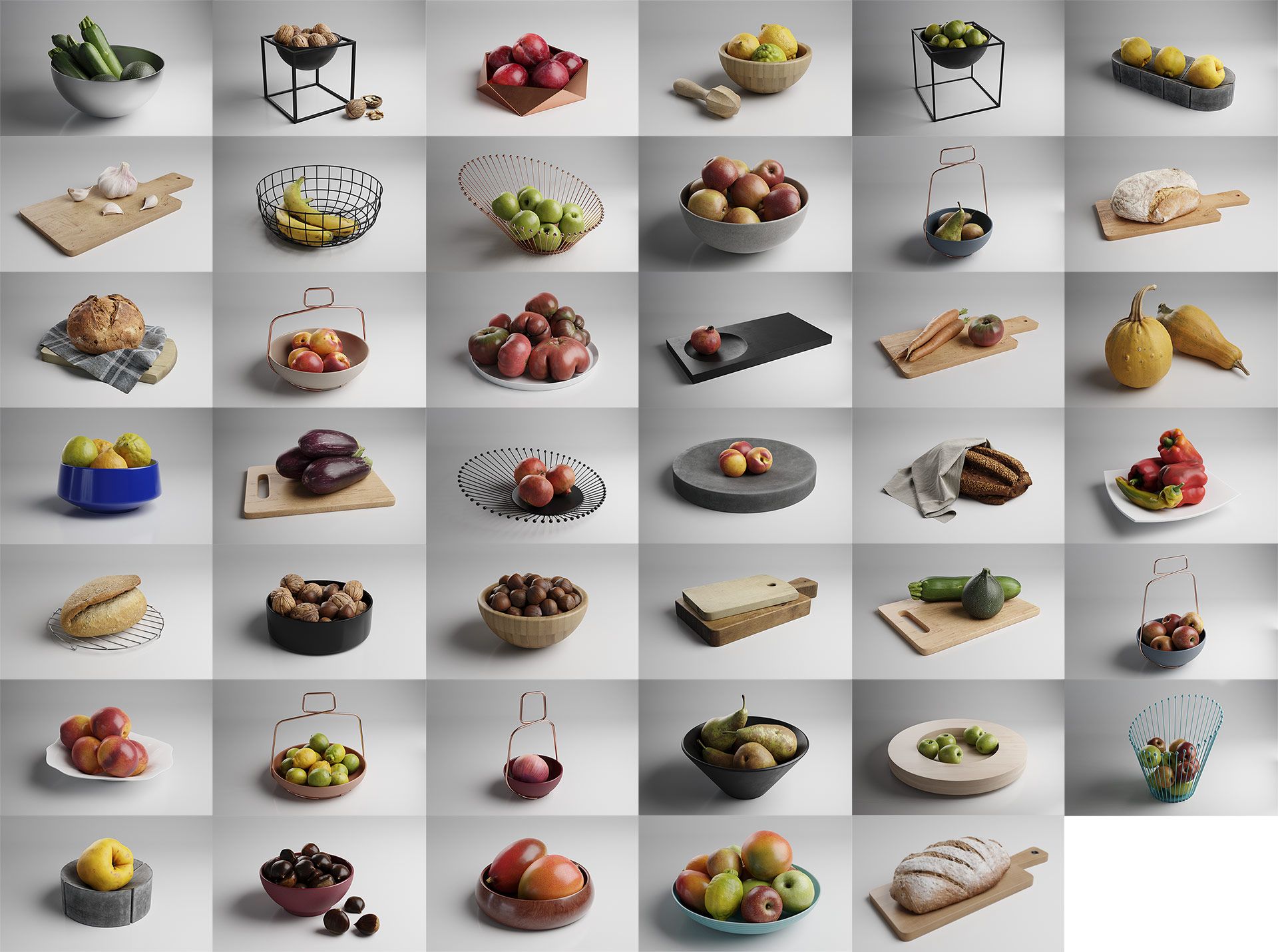 مدل سه بعدی فوتوگرامتری میوه و سبزیجات - 2