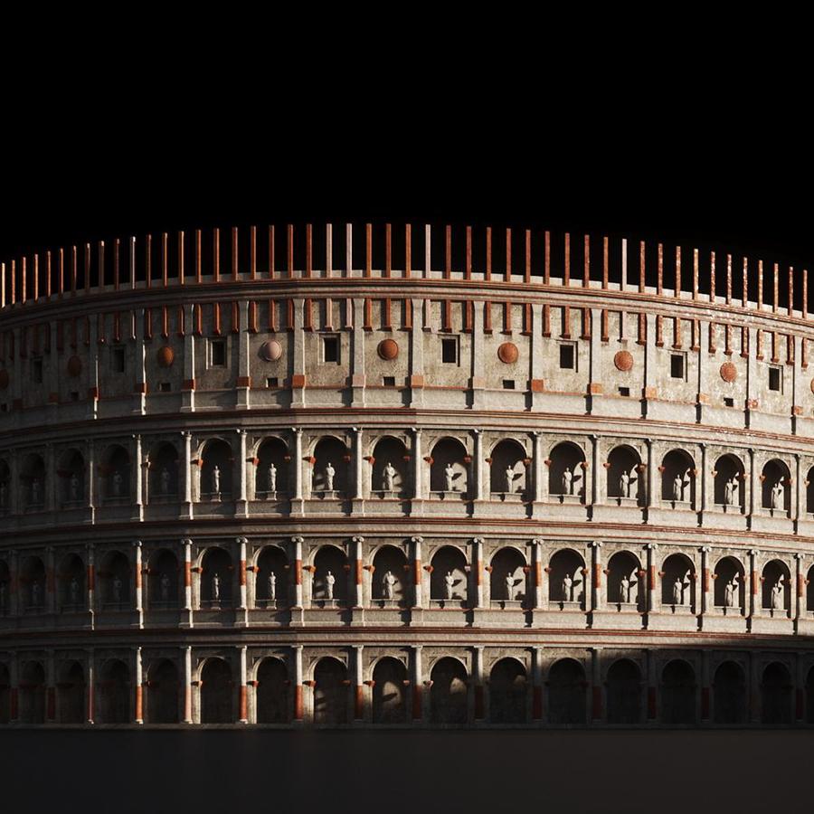 صحنه آماده سه بعدی بناهای روم باستان - 6
