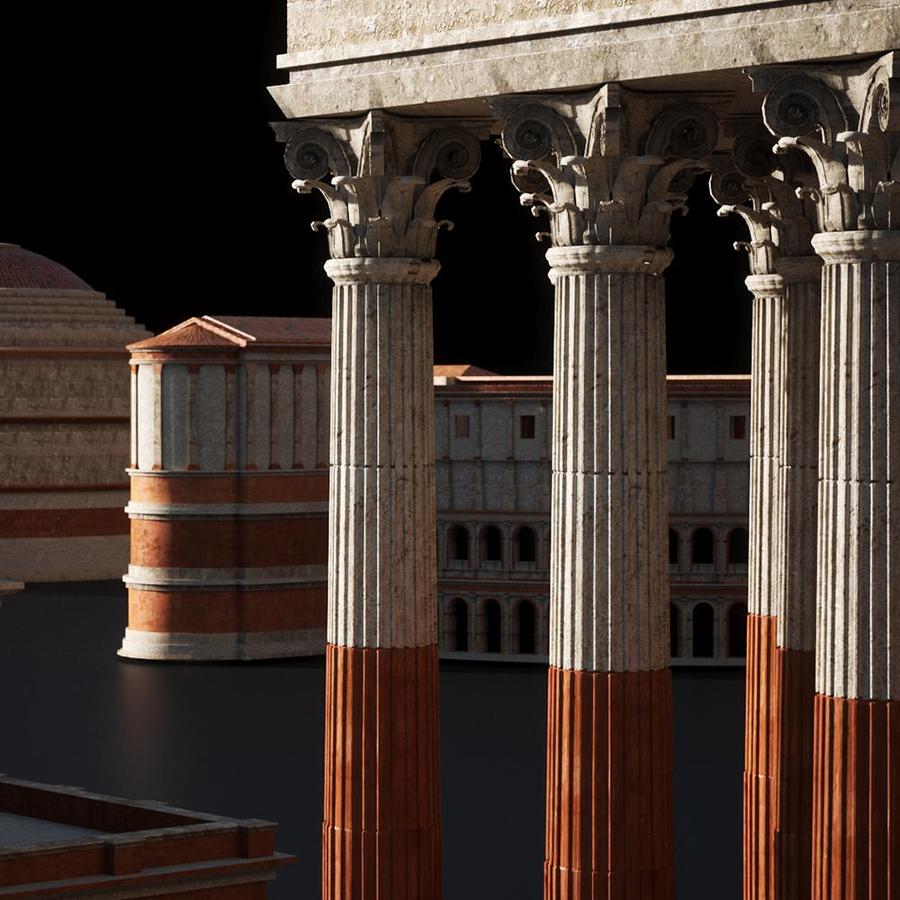 صحنه آماده سه بعدی بناهای روم باستان - 8
