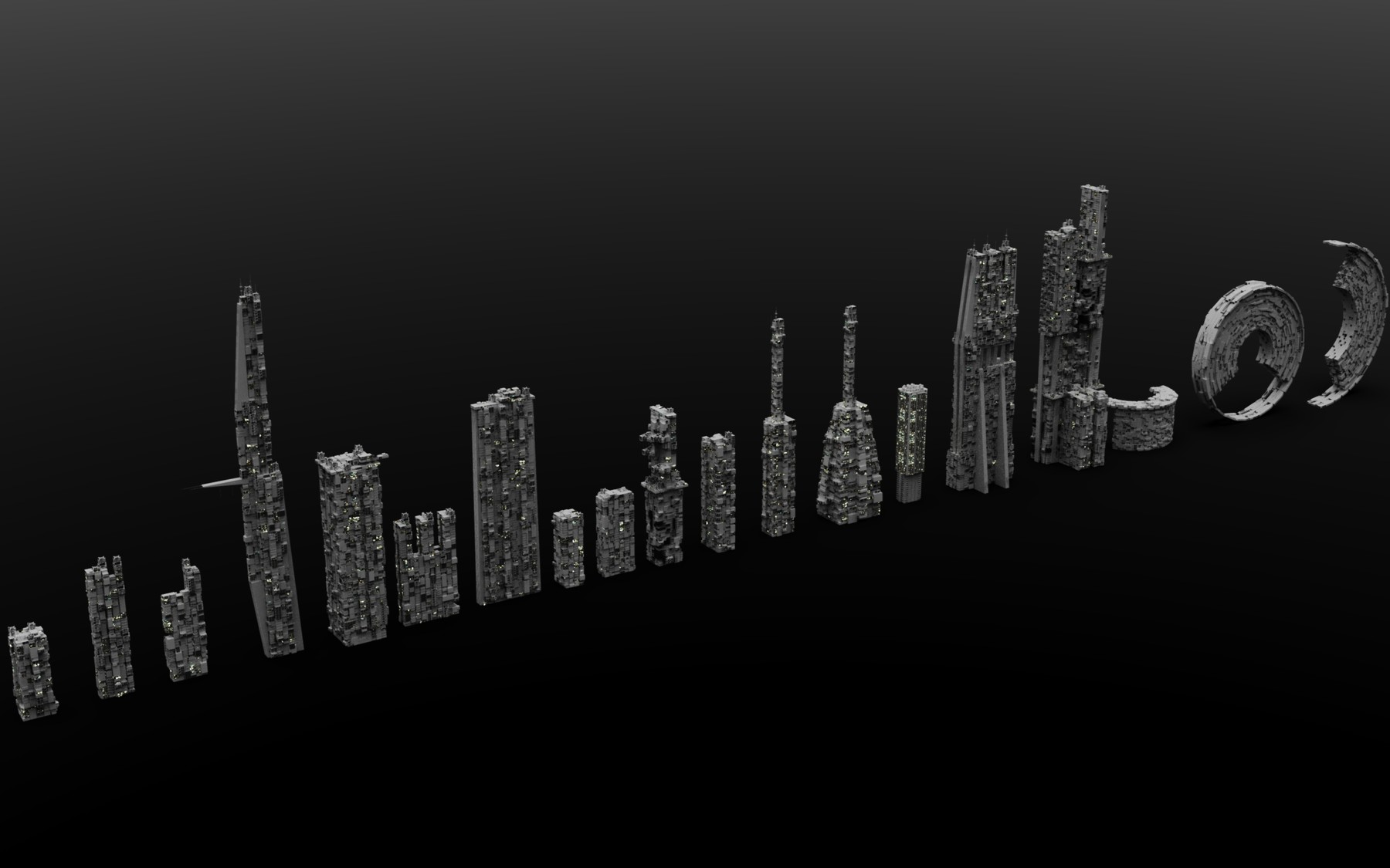 مدل سه بعدی ساختمان تخیلی - 6