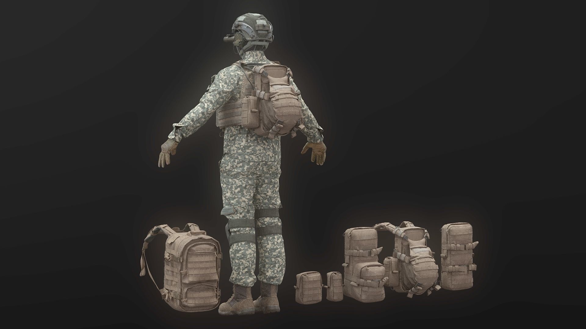 مدل سه بعدی سرباز جنگی - 2