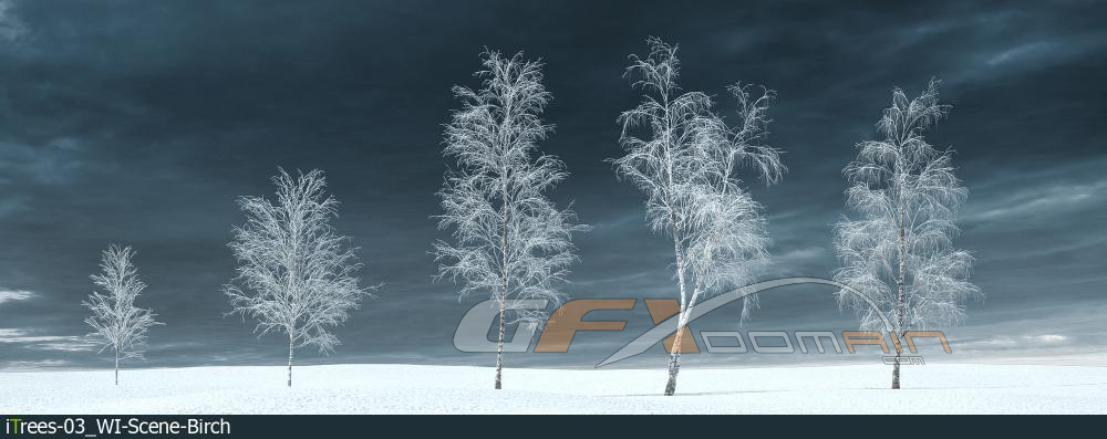 مدل سه بعدی درخت زمستانی - 2