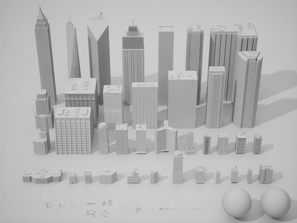 مدل سه بعدی ساختمان شهری - 2