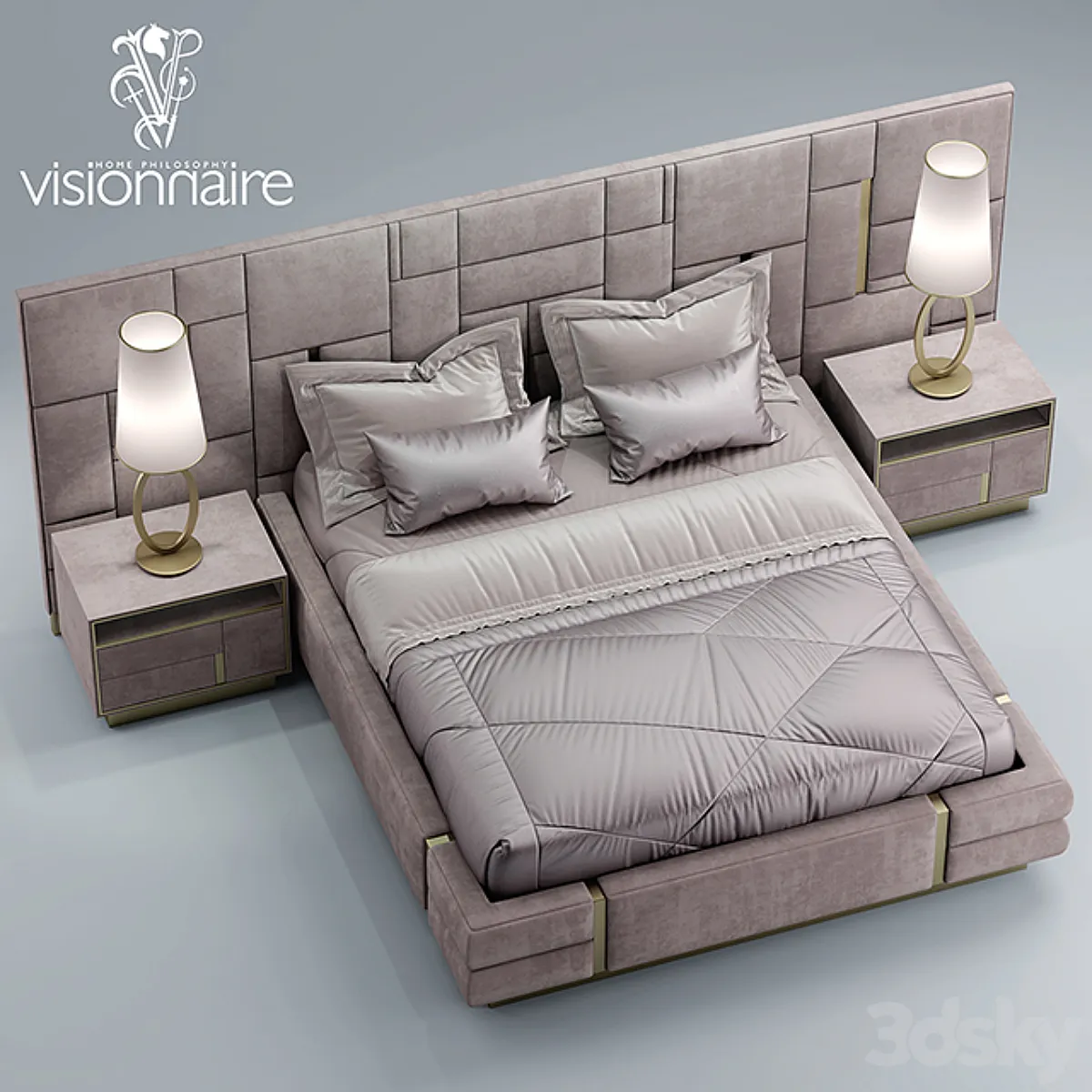 مدل سه بعدی تخت خواب کلاسیک 16 - 2