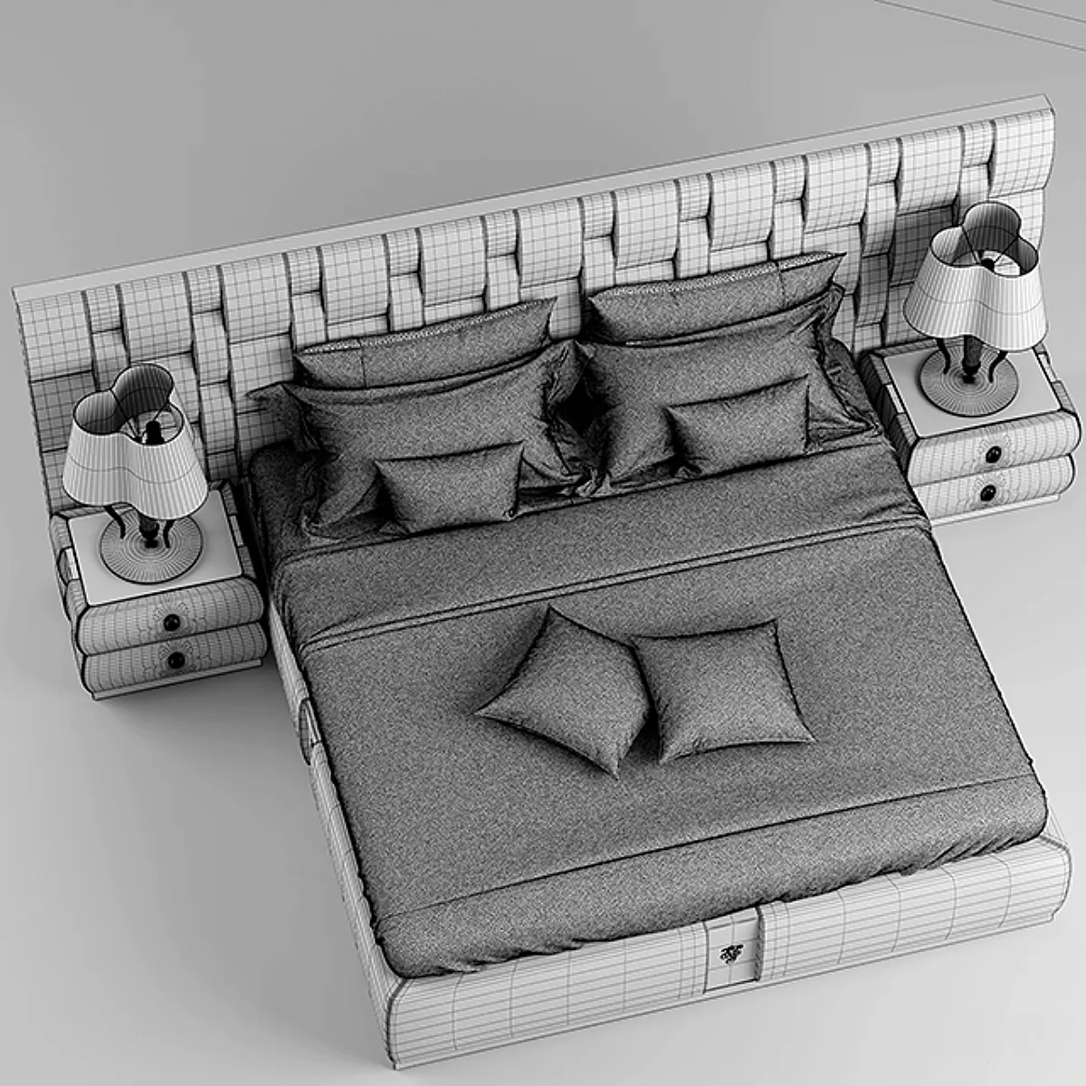 مدل سه بعدی تخت خواب کلاسیک 36 - 6