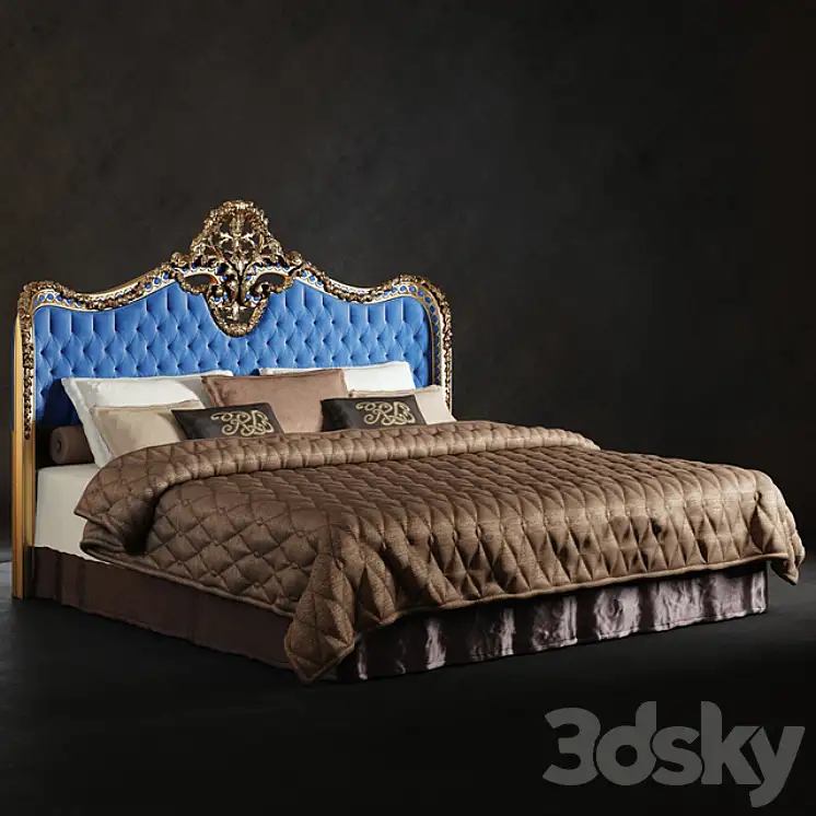 دانلود مدل سه بعدی تخت خواب کلاسیک 48 - 2