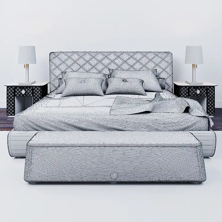 دانلود مدل سه بعدی تخت خواب کلاسیک 68 - 6
