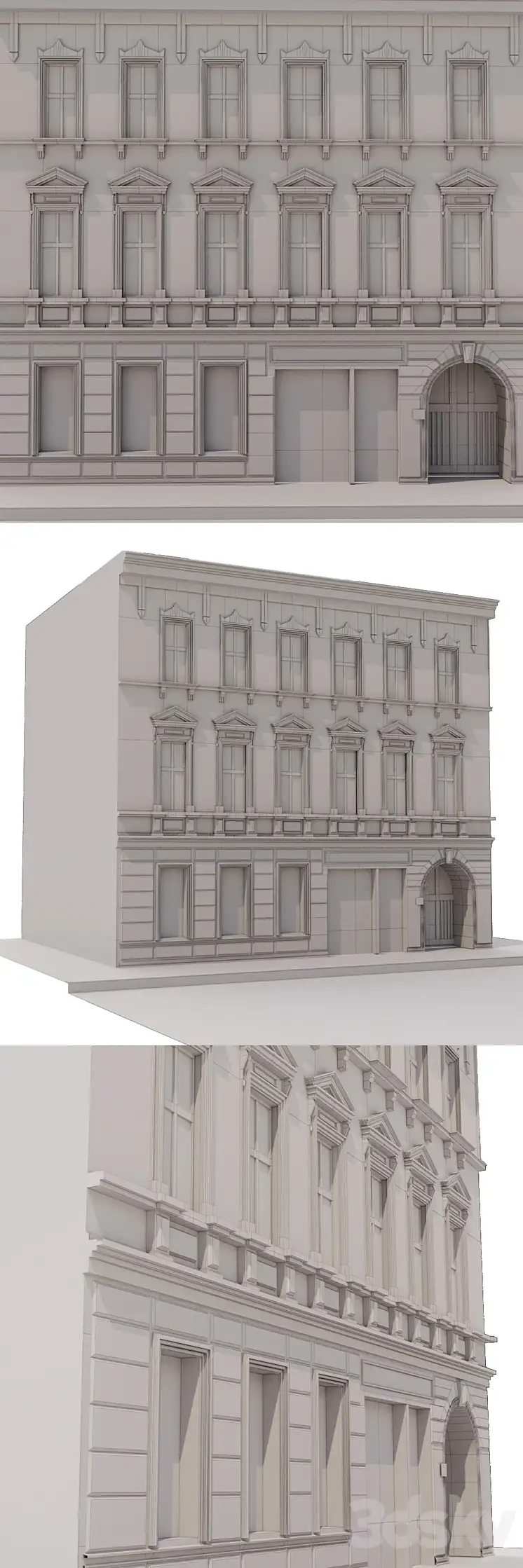 مدل سه بعدی ساختمان کلاسیک 2 - 6