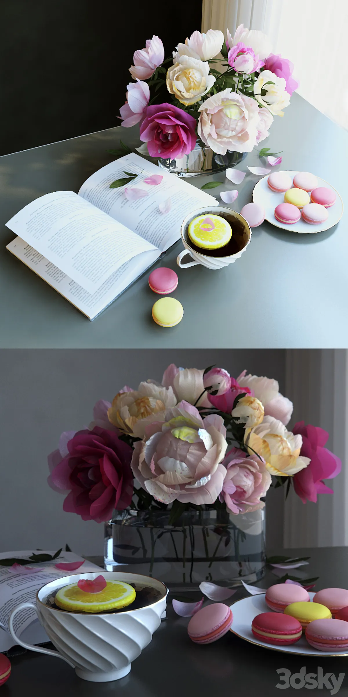 مدل سه بعدی گلدان گل کلاسیک 6 - 4