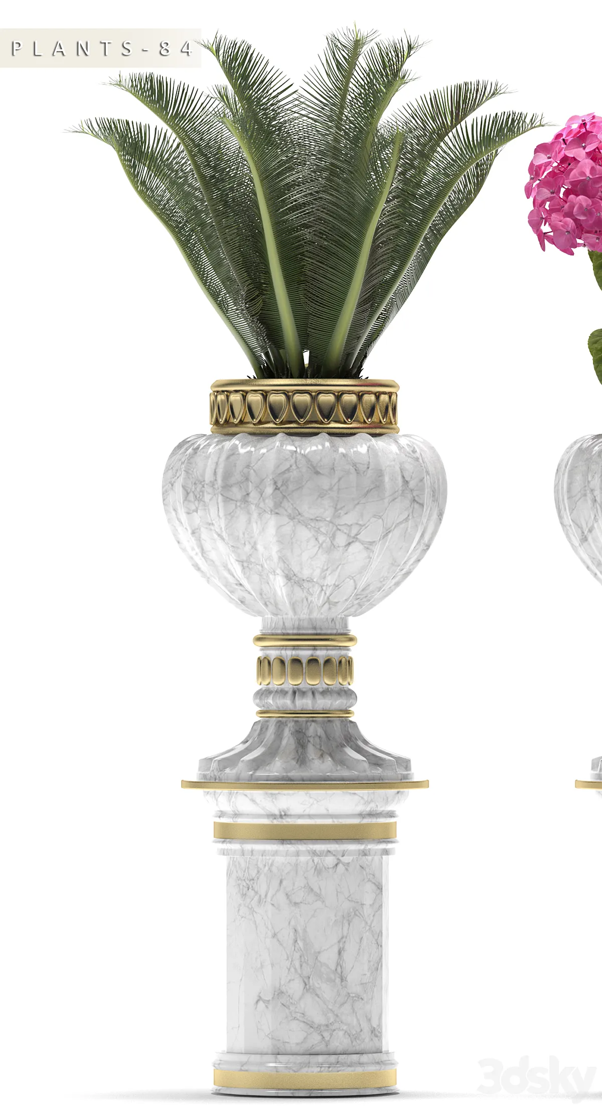 مدل سه بعدی گلدان گل کلاسیک 8 - 4