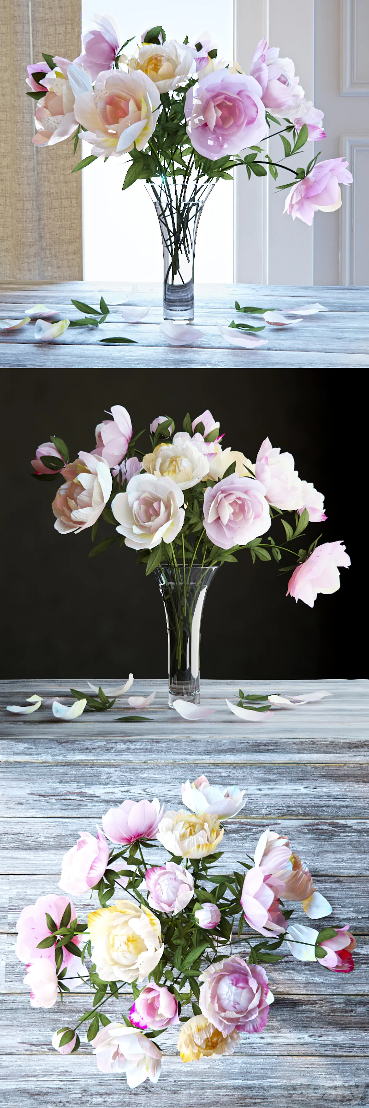 آبجکت گلدان گل کلاسیک 3 - 4