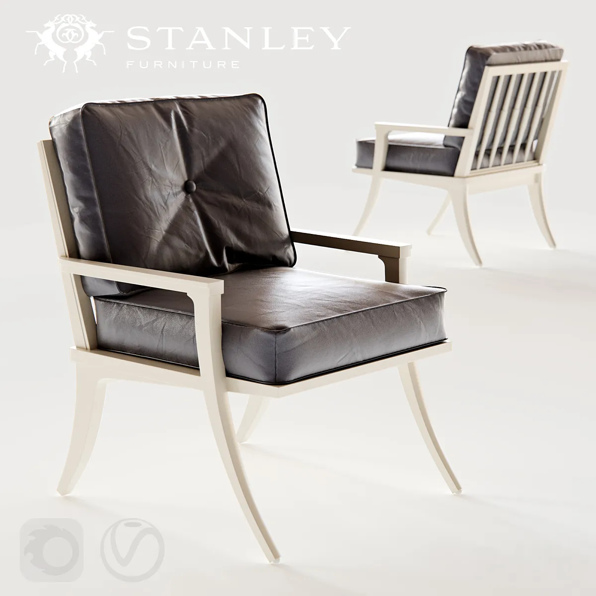مدل سه بعدی صندلی چرم کلاسیک 2 - 2