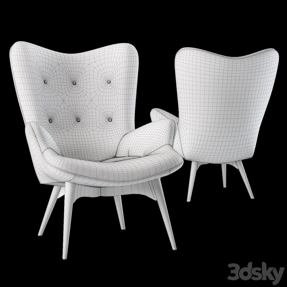 مدل سه بعدی صندلی مدرن 13 - 4