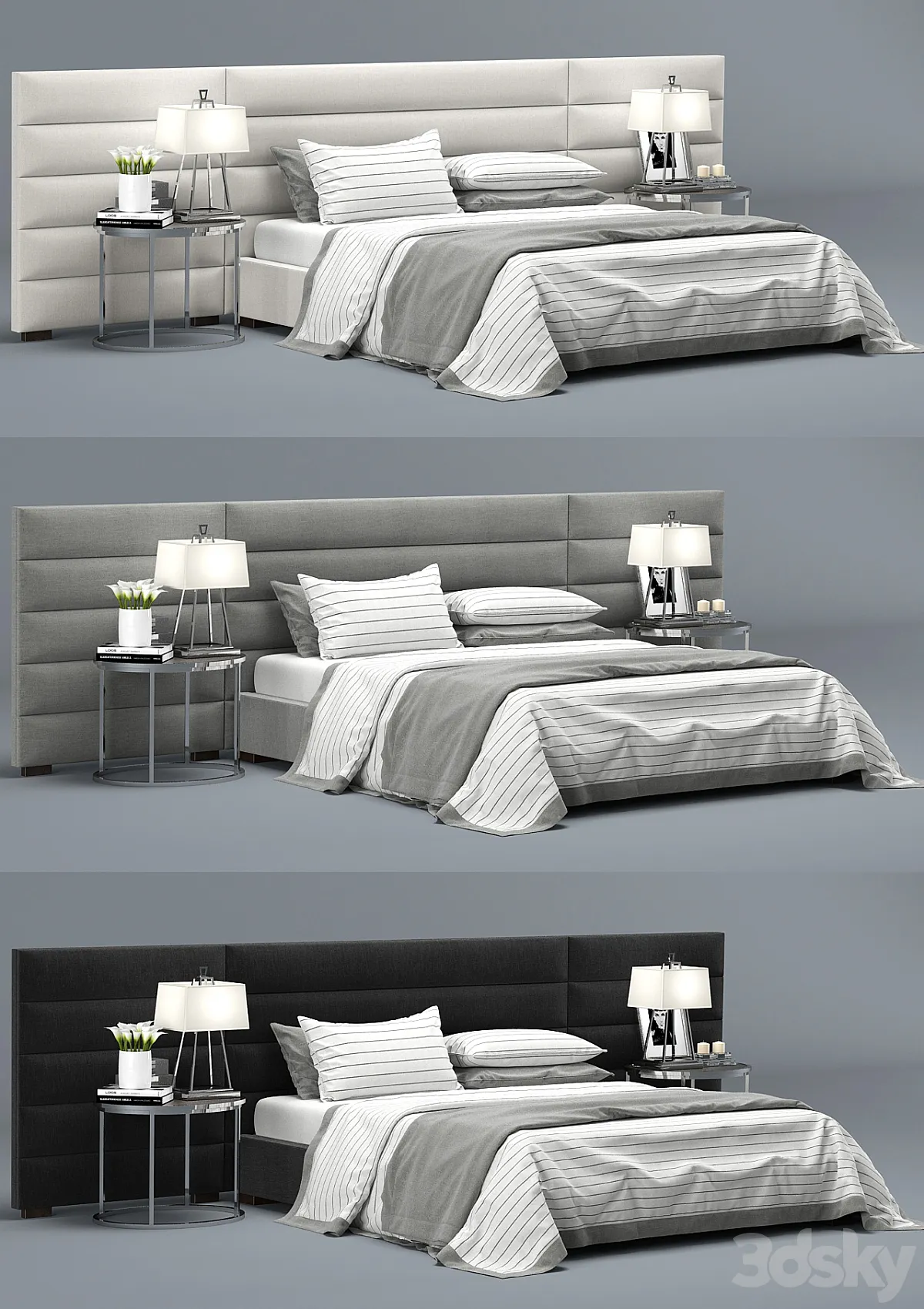 مدل سه بعدی تخت خواب مدرن 10 - 4
