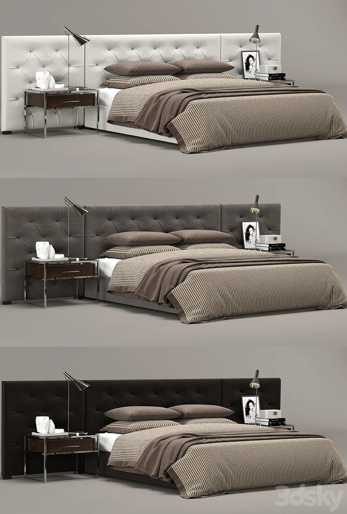مدل سه بعدی تخت خواب مدرن 12 - 4
