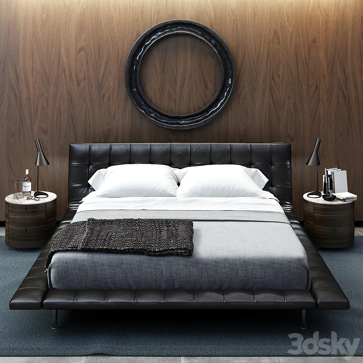 مدل سه بعدی تخت خواب مدرن 14 - 2