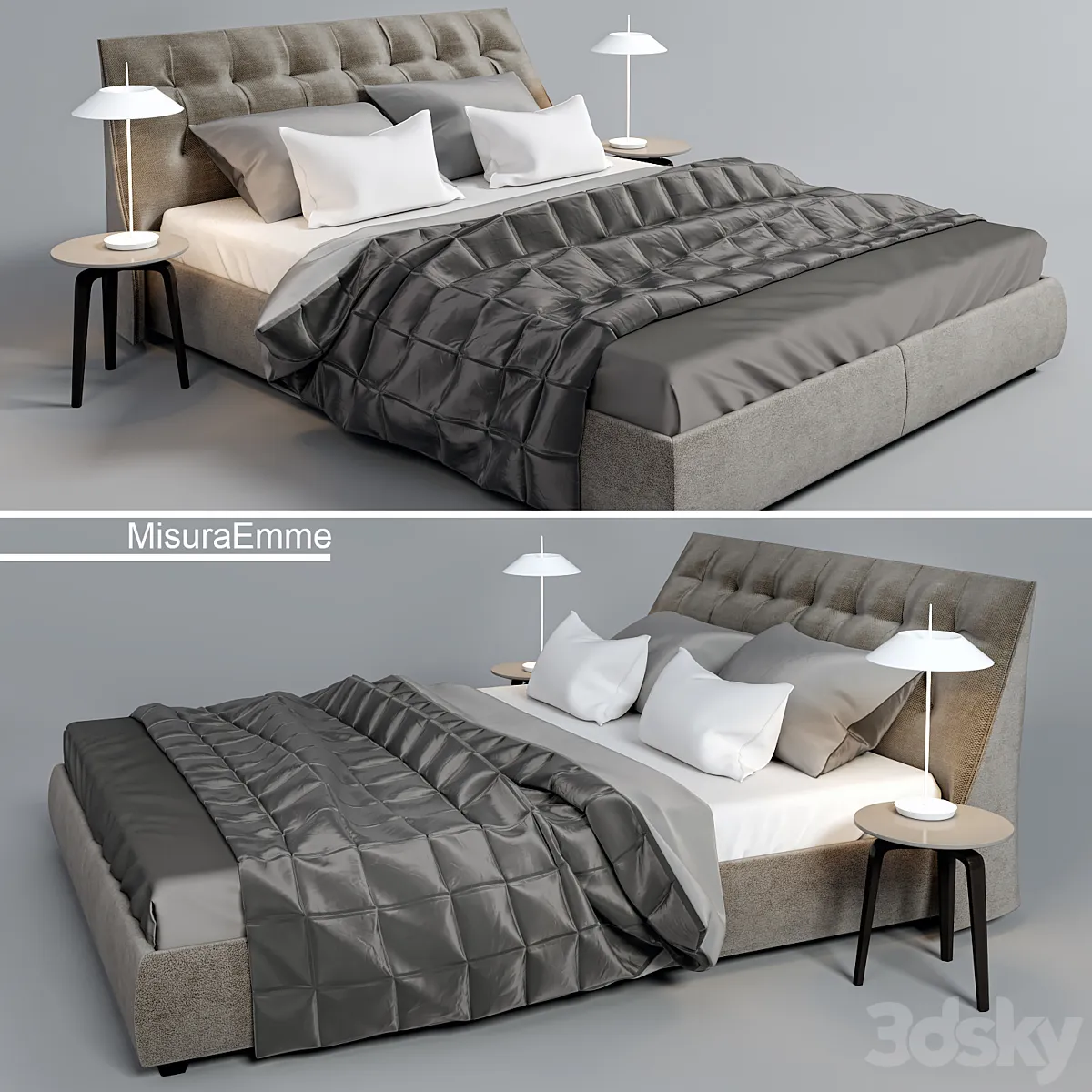 مدل سه بعدی تخت خواب مدرن 22 - 2
