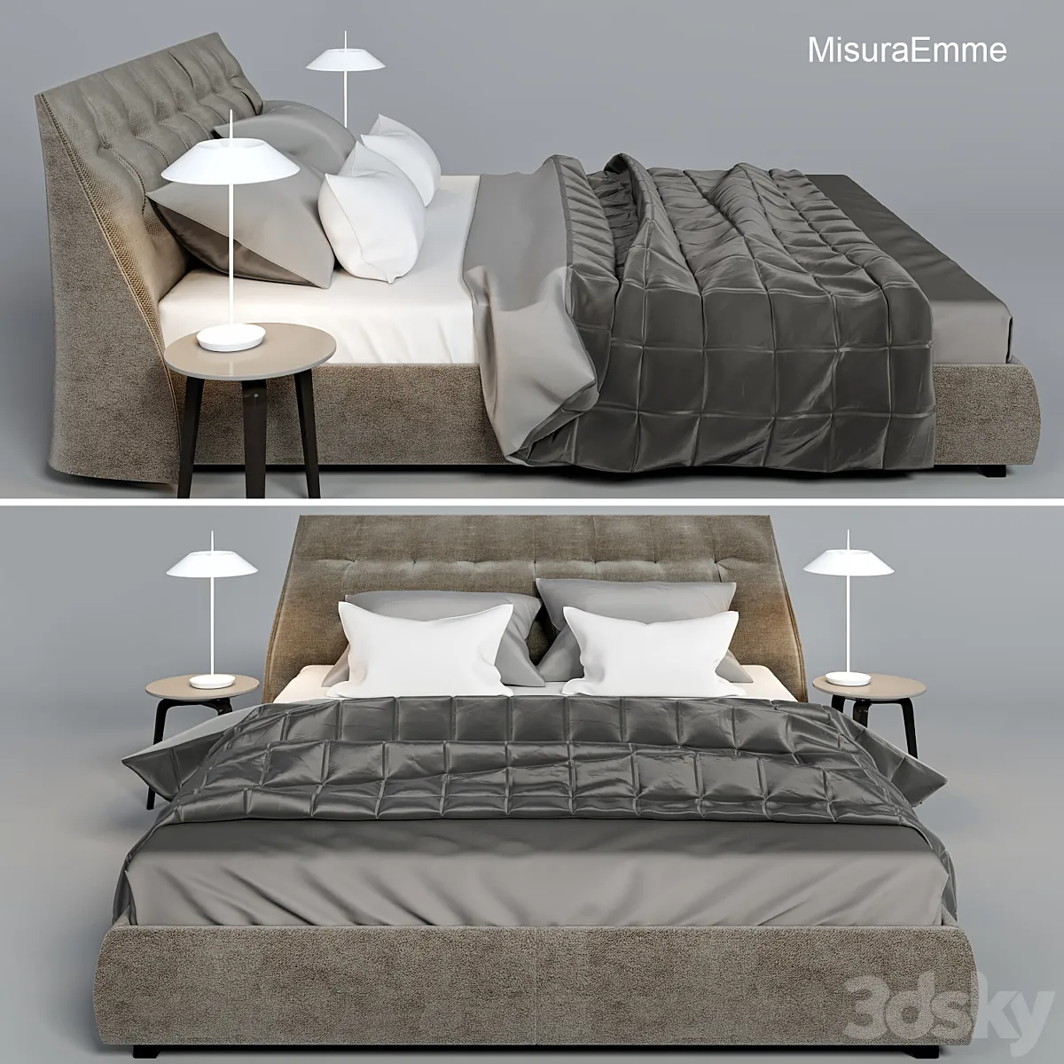 مدل سه بعدی تخت خواب مدرن 22 - 4