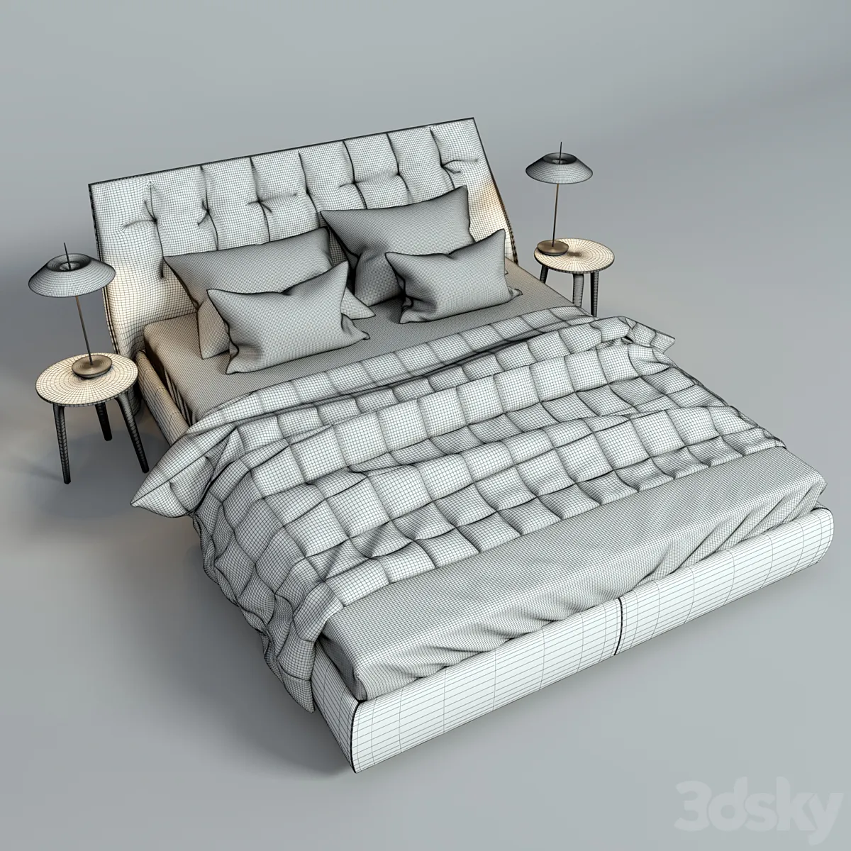 مدل سه بعدی تخت خواب مدرن 22 - 6