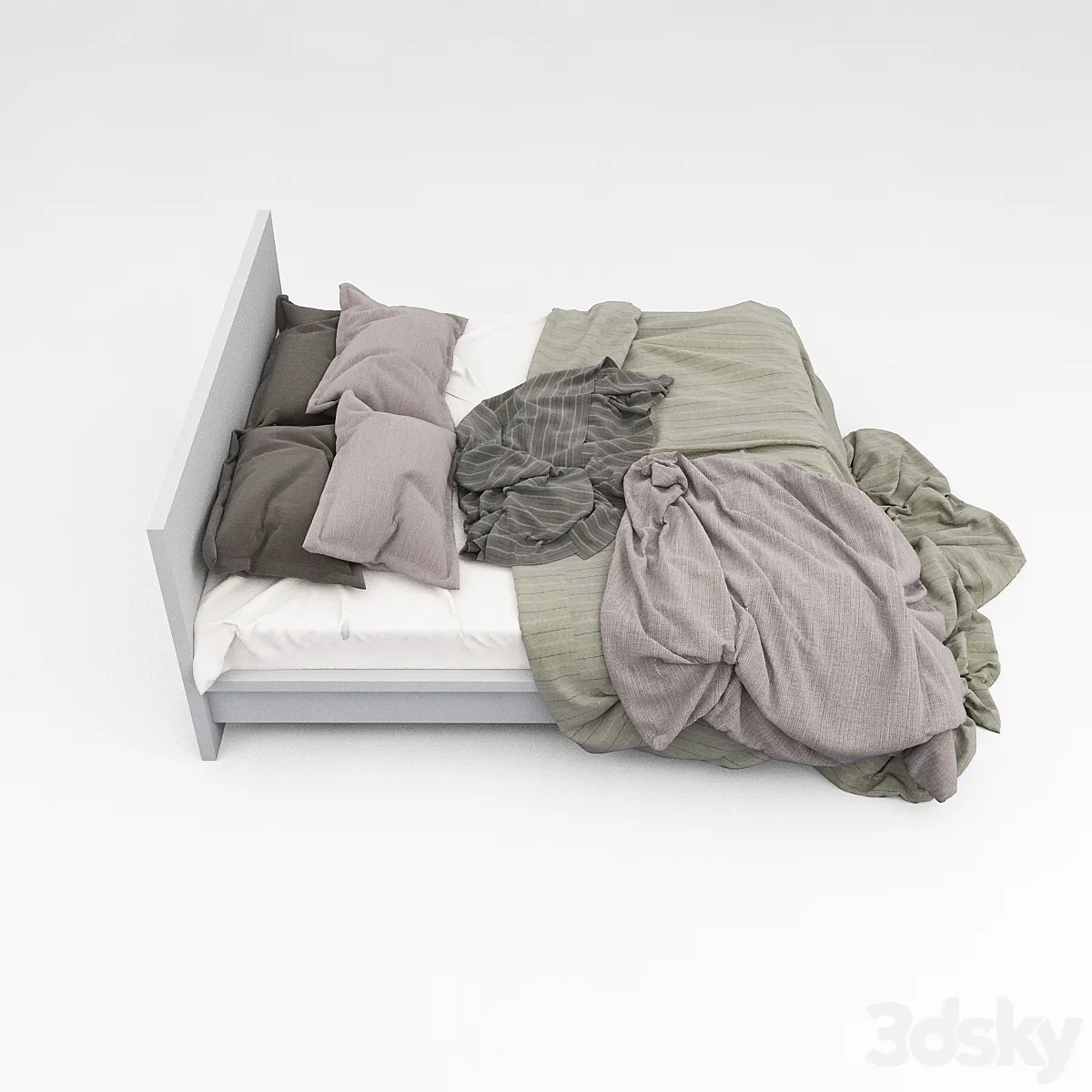 مدل سه بعدی تخت خواب مدرن 28 - 4