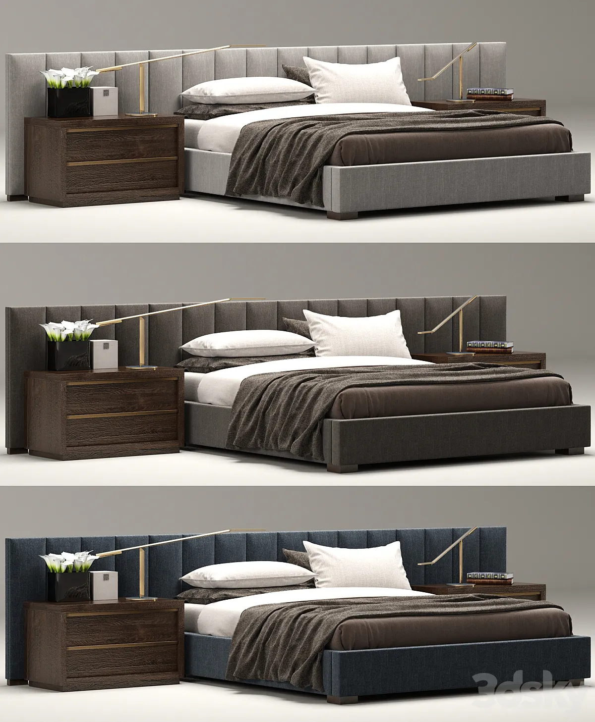 مدل سه بعدی تخت خواب مدرن 42 - 4