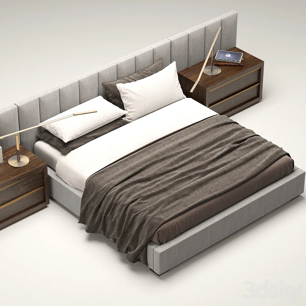 مدل سه بعدی تخت خواب مدرن 42 - 6