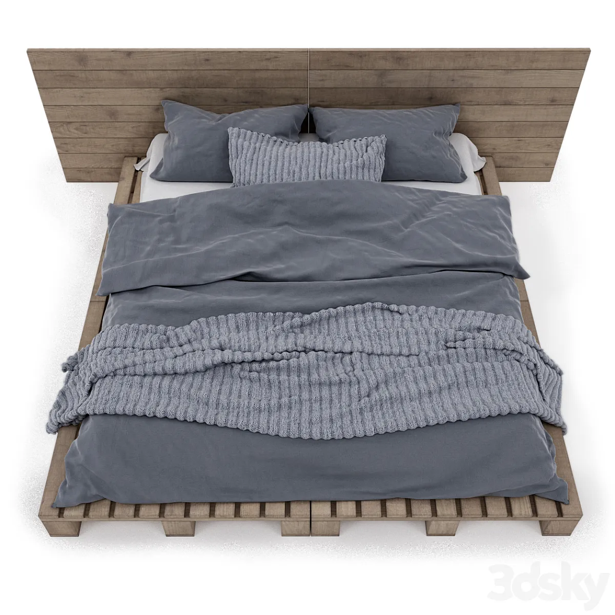 مدل سه بعدی تخت خواب مدرن 44 - 4