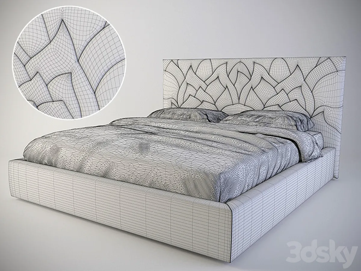 مدل سه بعدی تخت خواب مدرن 48 - 4