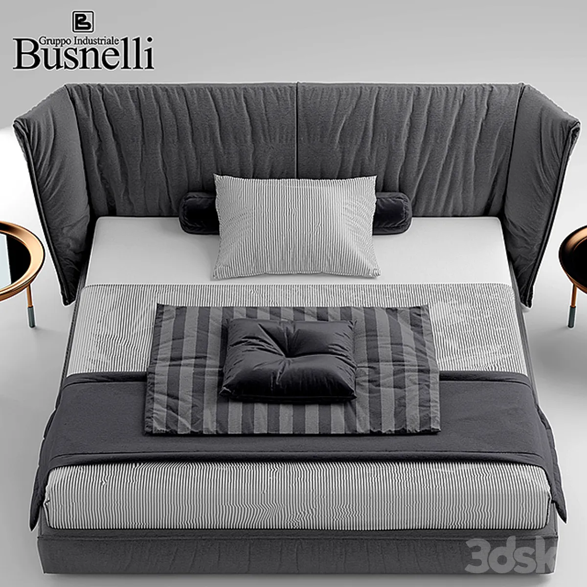 مدل سه بعدی تخت خواب مدرن 50 - 4