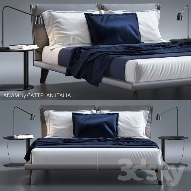 مدل سه بعدی تخت خواب مدرن 6 - 2