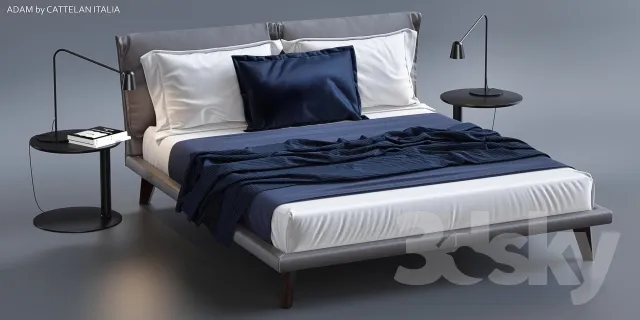 مدل سه بعدی تخت خواب مدرن 6 - 6