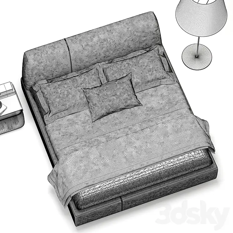 مدل سه بعدی تخت خواب مدرن 68 - 6