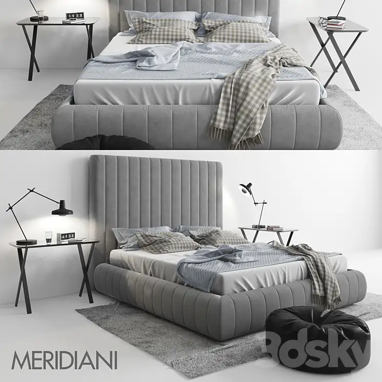 مدل سه بعدی تخت خواب مدرن 72 - 2