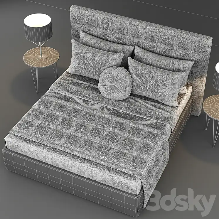 دانلود مدل سه بعدی تخت خواب مدرن 74 - 6