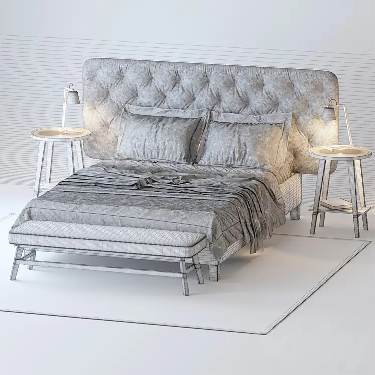 دانلود مدل سه بعدی تخت خواب مدرن 78 - 6